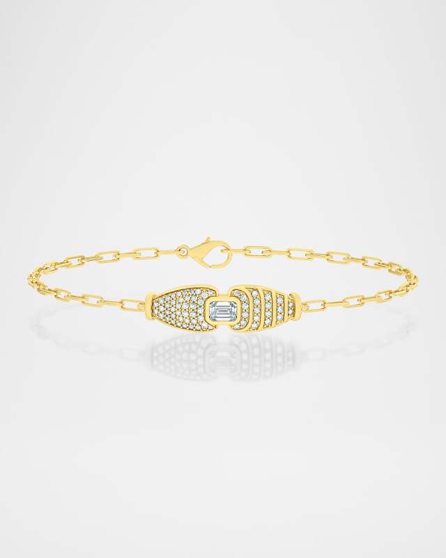 18K Adire Pave Diamond Chain Bracelet